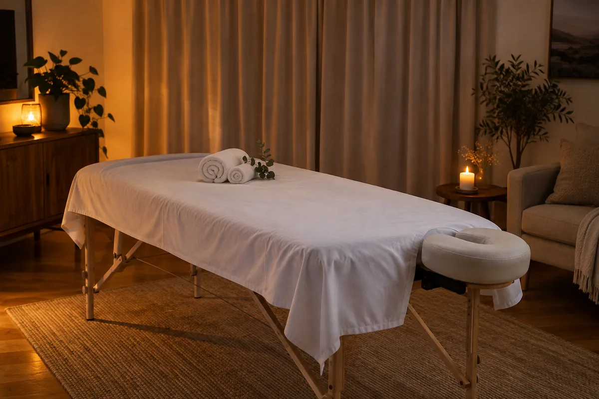 Massage relaxant à domicile : cadre, préparation, déroulé